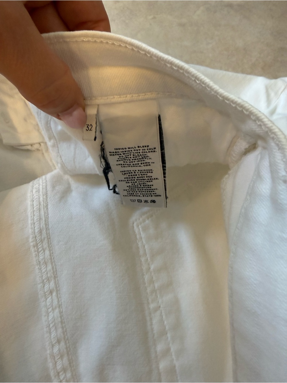 J brand beau shorts in color white tie size 32 - Picture 8 of 8